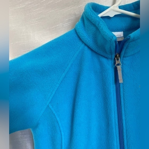 Columbia Full Zip Fleece Jacket Turquoise Youth Lg (14-16) - Picture 5 of 10